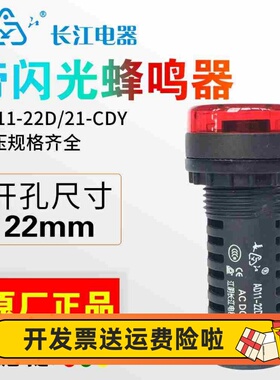 江阴长江电器带闪光报警蜂鸣器AD11-22D/21-CDYFAC/DC24V正品220V