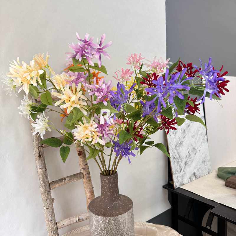 仿真花金银花假花婚庆礼堂装饰布景装饰牵牛花橱窗绿植装饰花摆件