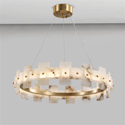 轻奢现代新中式创意设计师酒店餐厅咖啡厅小客厅书房全铜云石吊灯