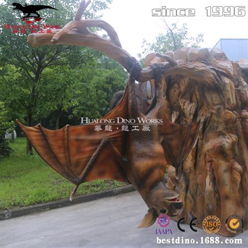 动物模型仿真动物枯树倒挂蝙蝠厂家直销户外主题乐园人气打卡摆件