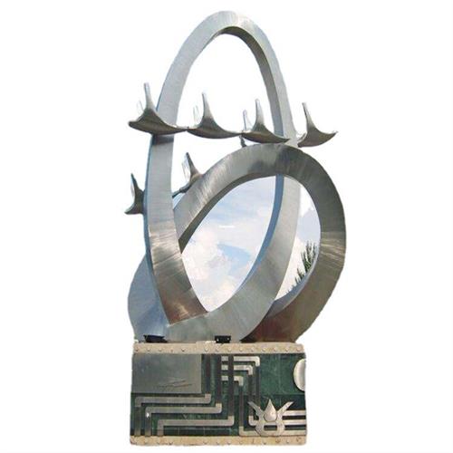 大型不锈钢雕塑公园标志性建筑物广场抽象摆件售楼部工艺品