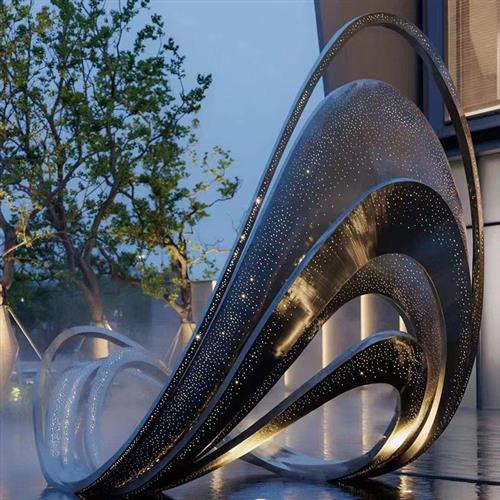 不锈钢雕塑厂家大型艺术户外园林广场售楼部水景标志性景观大摆件