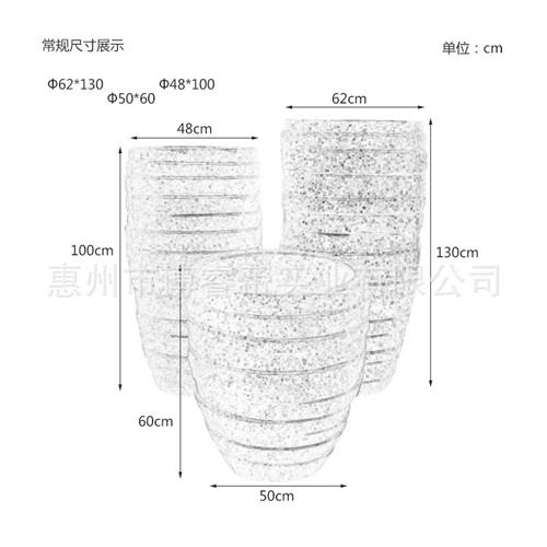 新款玻璃钢落地花盆组合商杨影院装饰美陈花器售楼处广场花瓶摆件