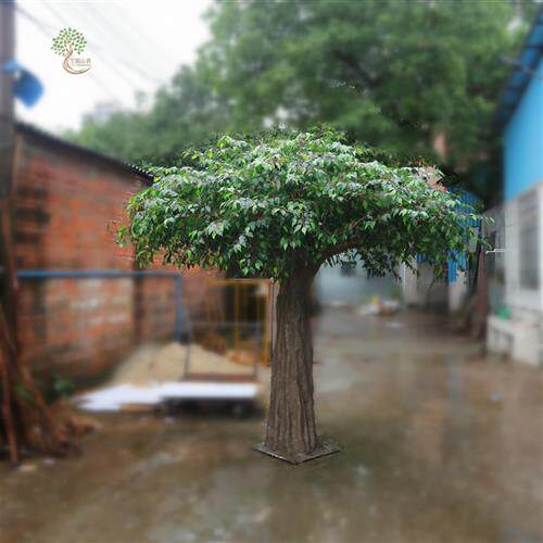 仿真大型水泥玻璃钢榕树过胶植物真树杆假树包柱室内外仿真榕树