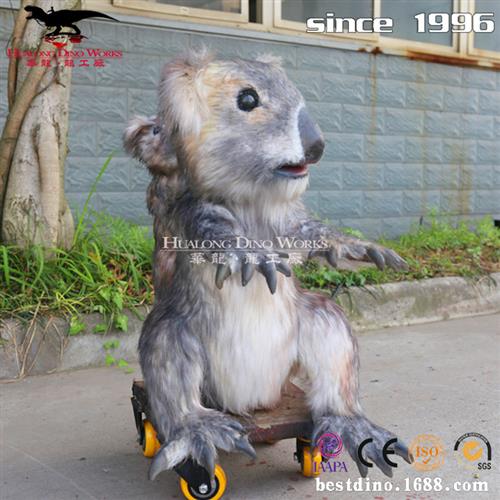 可爱仿真机械电动动物粘毛考拉仿真动物模型制作可动可发声.