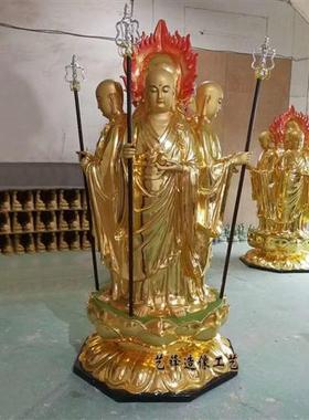 家居供奉谛听地藏王菩萨神像闵公道明护法树脂玻璃钢佛像雕塑摆件