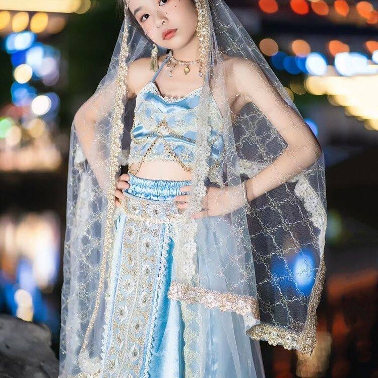西域公主女童汉服新款2025夏季异域风情服装绝美写真旅拍古装襦裙图片