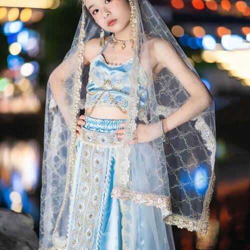 西域公主女童汉服新款2025夏季异域风情服装绝美写真旅拍古装襦裙