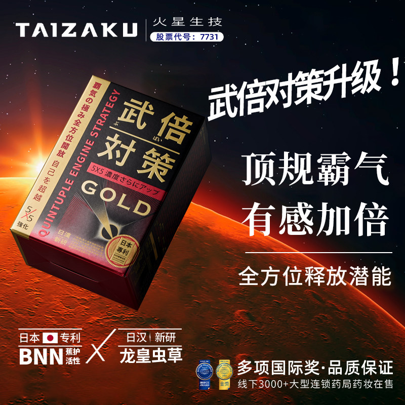 日本武倍对策GOLD男士保健BNN龙皇虫草非牡蛎玛咖淫羊藿TAIZAKU