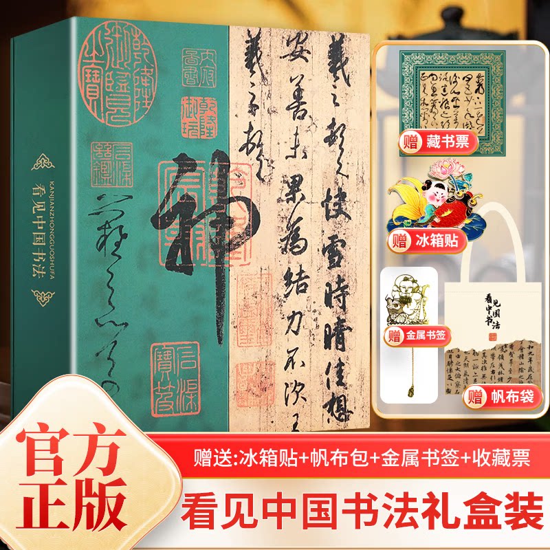 看见中国书法【赠送冰箱贴+帆布包+金属书签+收藏票】一本书法艺术鉴赏指南，带你领略汉字之美，感受千年文化的传承与魅力