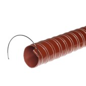 色高温风管耐00度矽硅胶排热烟管尼红I龙布通风帆布伸缩钢丝3软管