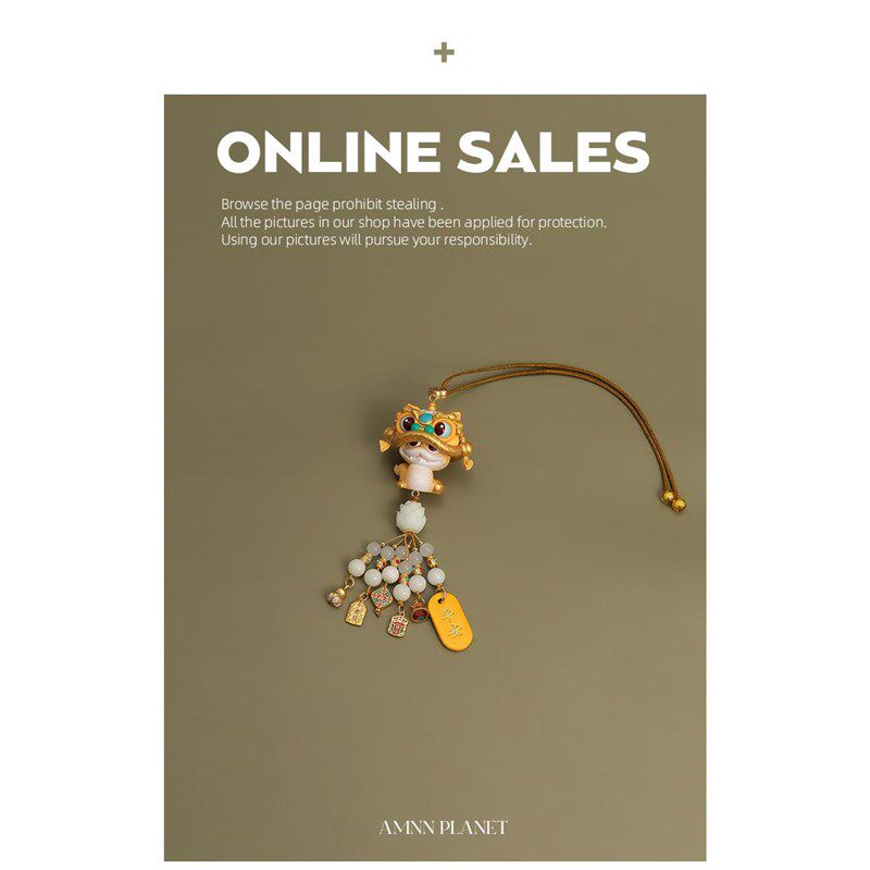 AMNN 2025蛇年国潮挂件创意生C肖高档轻奢可爱汽车后视镜吊坠挂饰