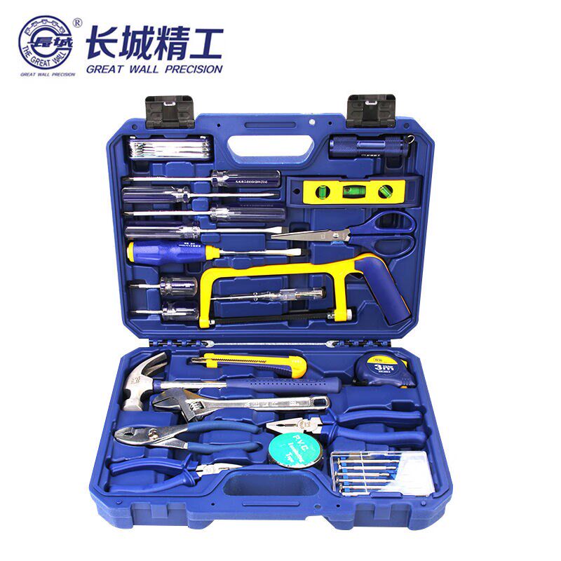 长城精工38件套组合维修组套v手动工具组套五金工具箱4000381套