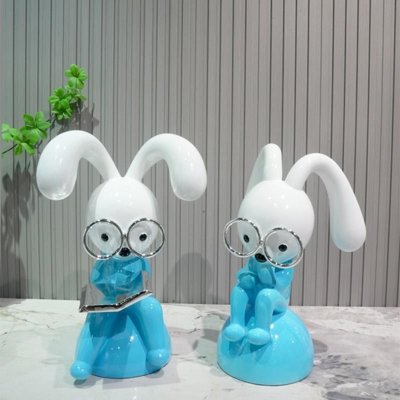 创意卡通兔子摆件家居o客厅电视柜酒柜装饰品大堂厅桌面可爱大摆,家居饰品,装饰摆件,淘宝优惠券,粉丝福利购,淘宝优惠卷