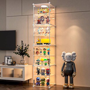 手办展示柜乐高收纳盒仿亚u克力玻璃放积木玩具高达置物透明展示