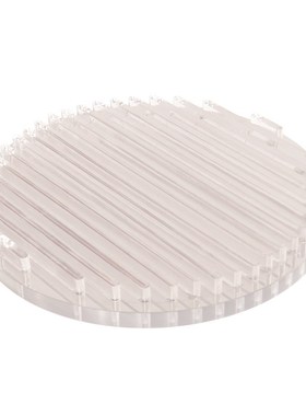 现代简约亚克力条纹圆形托盘摆盘样板房餐厅客厅书Y房洽谈区饰品