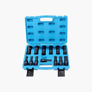 厂家供应14件套汽保工具气动套筒组套1G4pcs风炮套筒组套五金工具