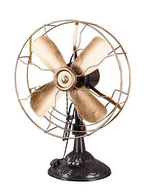 铁艺老式电风扇80年代感u怀旧老物件覆古文艺桌面摆件场景布置道