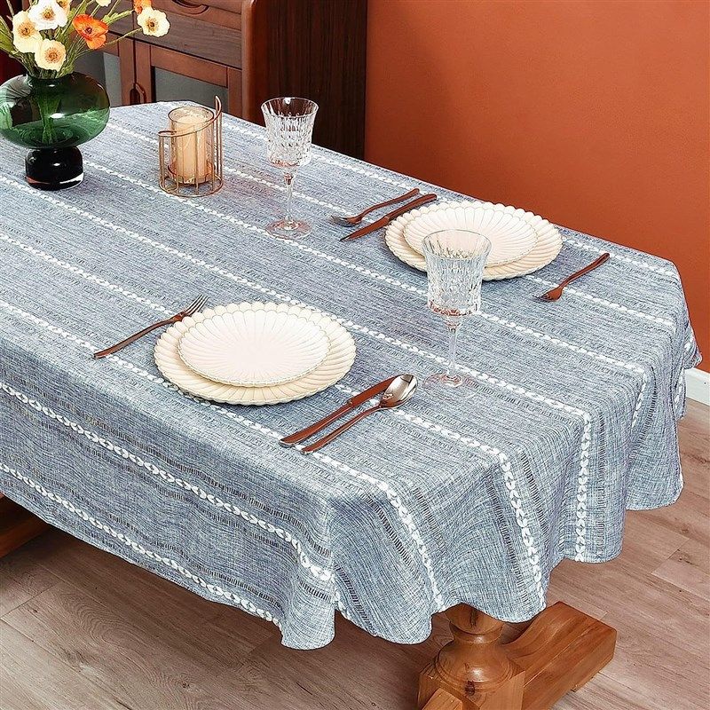 椭圆形餐桌布 i长方形桌ins北欧蓝色镂空提花弧形折叠桌茶几台布,居家布艺,桌布,淘宝优惠券,粉丝福利购,淘宝优惠卷