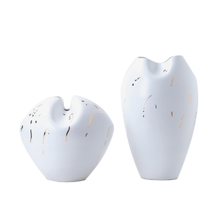 现代简约创意陶瓷花瓶摆件样板房客厅F餐桌玄关插干花器装 饰品摆