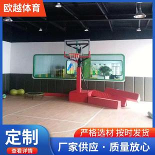 篮球架带轮户外青年篮球架 青少年篮球架可升降移动式