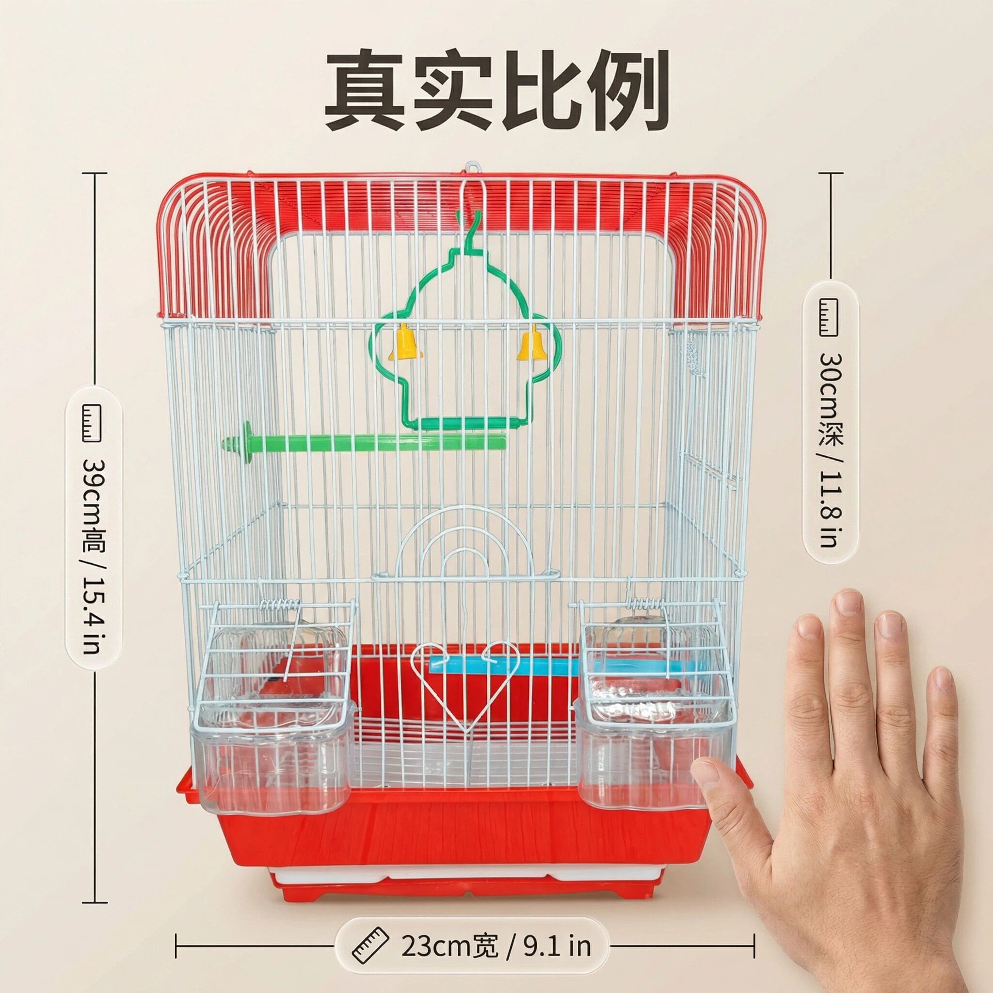 小号方形鹦鹉鸟笼新款牡丹虎皮绣眼珍珠鸟专用鸟笼子家用豪华别墅
