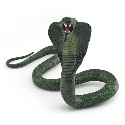 仿真野生爬行动物毒蛇模型儿童认知眼镜蛇蝙蝠蛇整蛊摆件玩具