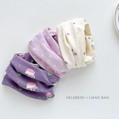 宝宝围脖冬季纯棉防风保暖儿童围巾春秋薄款男童女童婴儿脖套秋冬