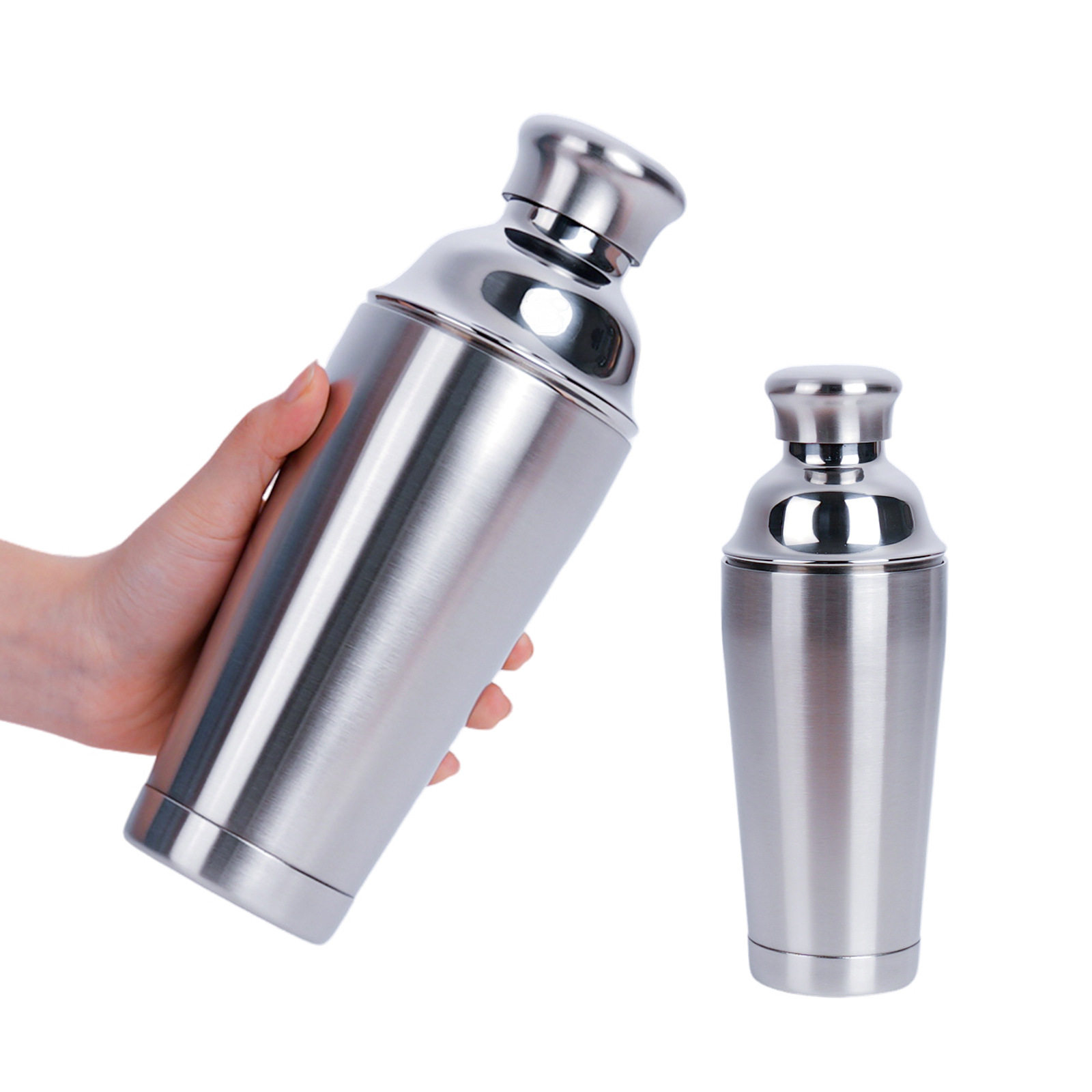 厂家直销层真空不锈钢调酒器鸡尾酒摇酒器全套酒吧工具奶茶摇摇杯