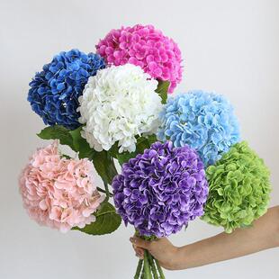 大号绣球花彷真花手感保湿假花彷生花客厅花瓶插花摆件婚庆装饰花