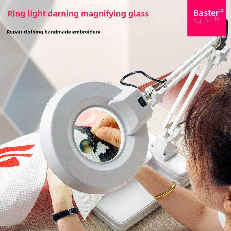 台式桌面放大镜带灯高清10倍织补电子路板维修表专用工具嫁接睫毛