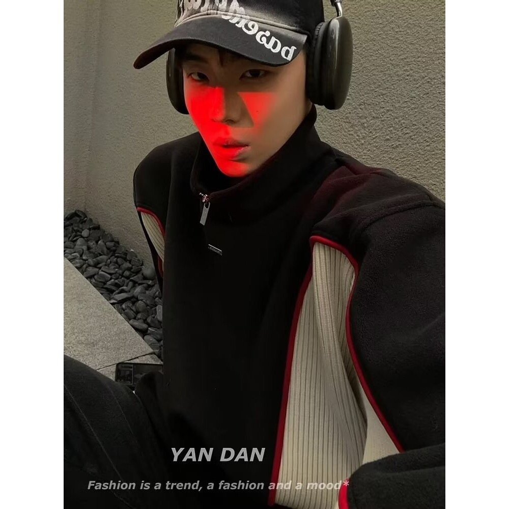 气质慵懒百搭文艺时尚新款高质量华棉复合拼接卫衣513AWY2251P55,男装卫衣,星座513A