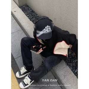 气质慵懒百搭文艺时尚新款高质量华棉复合拼接卫衣513AWY2251P55图片