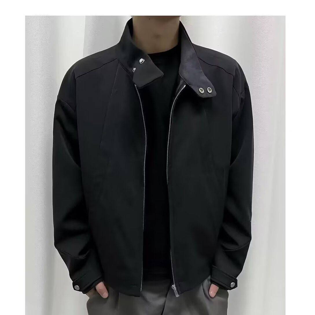 拼接领短款夹克男女同款休闲百搭情侣工装外套上衣513SJK2314P63,男装夹克,星座513A