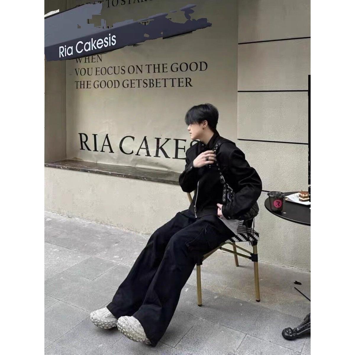 高级感垫肩短款机能外套男韩版宽松痞帅立领夹克513AJK2095P60,男装夹克,星座513A