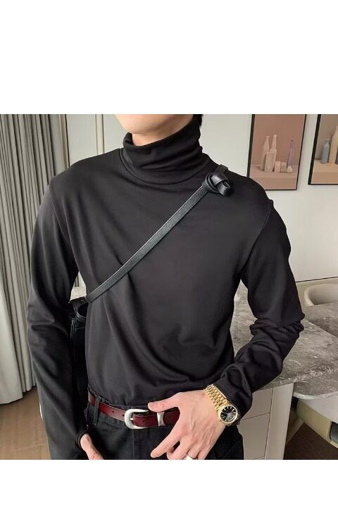 简约时尚百搭剪裁保暖半高领男打底长袖T恤潮流513ACT2210特P20,男装T恤,星座513A