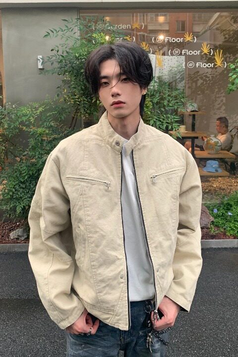 新品外套男美式潮流复古重磅夹克513AJK2312P88,男装夹克,星座513A