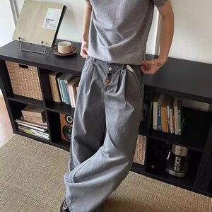 百搭潮流时尚美式复古工装裤男高街休闲裤百搭直筒513ACK2196P50图片