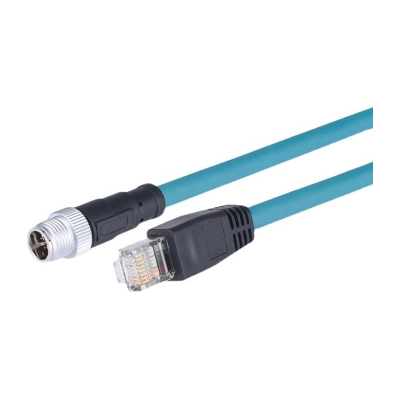 工业相机M1e2转RJ45网线4芯8芯ADX型编码线公对公母对母高柔屏蔽