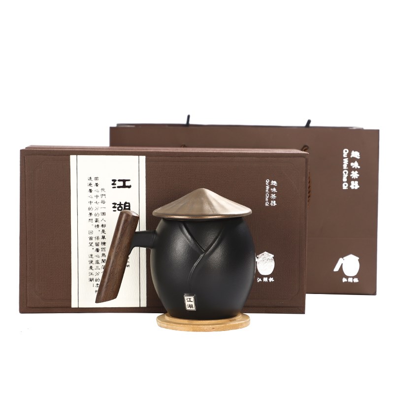 泡茶杯茶杯茶水分离杯陶瓷办公室家用创K意个性大容量马克杯个人