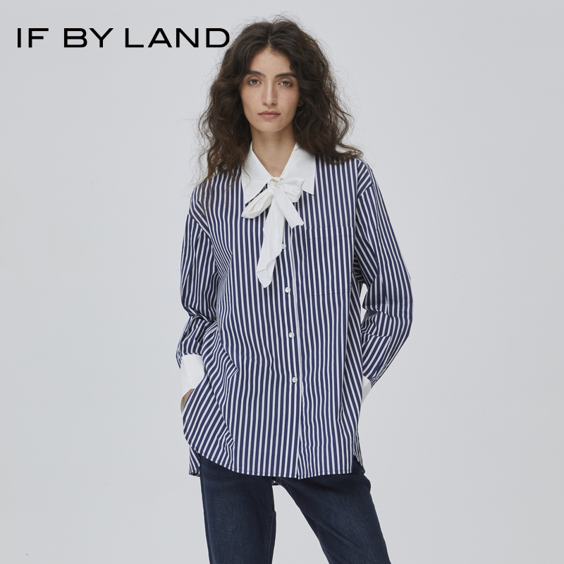 IFBYLAND条纹廓形衬衫