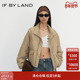 LAND 设计师品牌 2025秋冬新款 浅卡其色立领羽绒服女