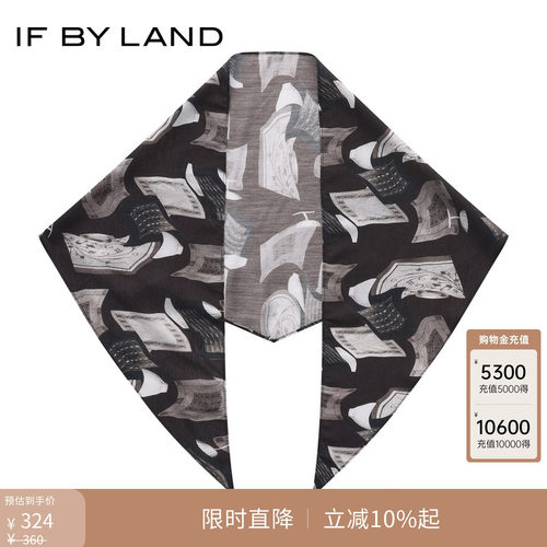 IFBYLAND空间装置艺术印花头巾