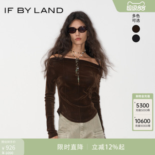 沈月赵粤同款IF BY LAND 设计师品牌 2025年新款弹力丝绒修身打底