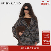 新款 灰色腰带翻领粗花呢外套女 设计师品牌 2025秋季 LAND