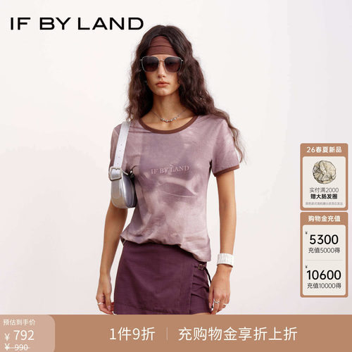 IF BY LAND 设计师品牌2026春夏新品波谱摄影印花露背RingerT恤