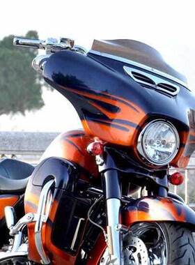 Ciro适用于哈雷14后旗舰滑x翔LED进气口灯 大道滑翔通风口装饰罩