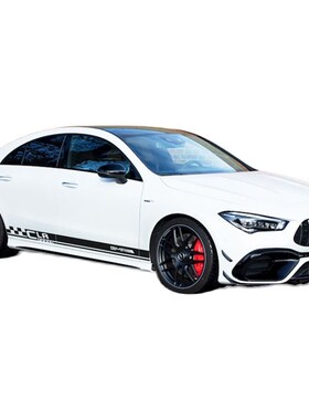 适用新款奔驰CLA车贴拉花 车门侧裙汽车贴纸AMNG A45贴画装饰改装