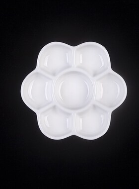 Samina 6 Inch Round Paint Palette Tray CeramPics for Acrylic