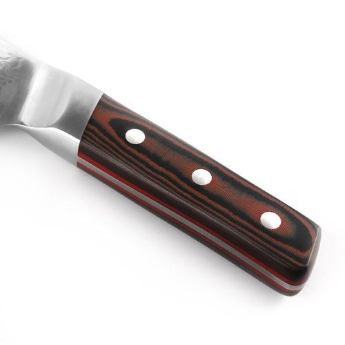 十八子作67层大马士革千层钢纹90Cr18钢行云流水P多用刀AS1602-C